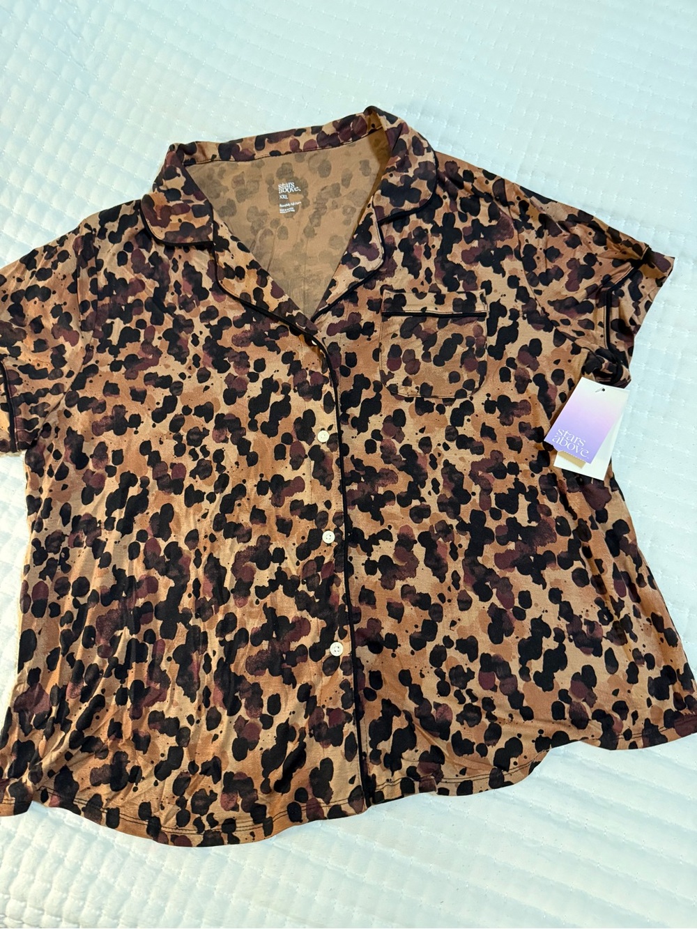 Stars Above leopard-print pajama set NWT - Picture 2 of 8